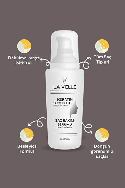 La Vielle Zayıf ve Yıpranmış Saçlar için Keratinli Saç Bakım Serumu 125 ml