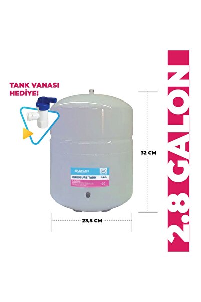 SUZUKI Technology Tüm Su Arıtma Cihazlarına Uyumlu 2,8 Galon (10 Lt) Metal Tank