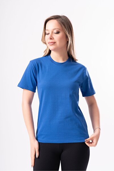 RASCHA albastru cobalt Albastru Femei Regular guler rotund tricou
