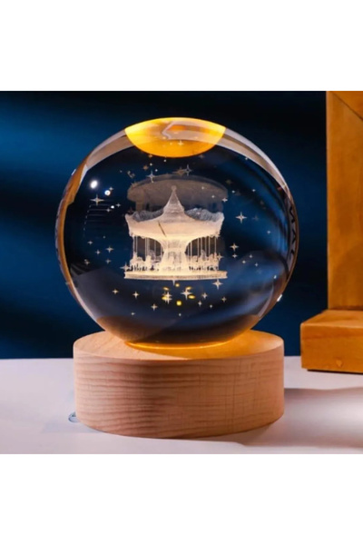 funshop Dönen Atlı Karınca Tasarım Işıklı Cam Küre