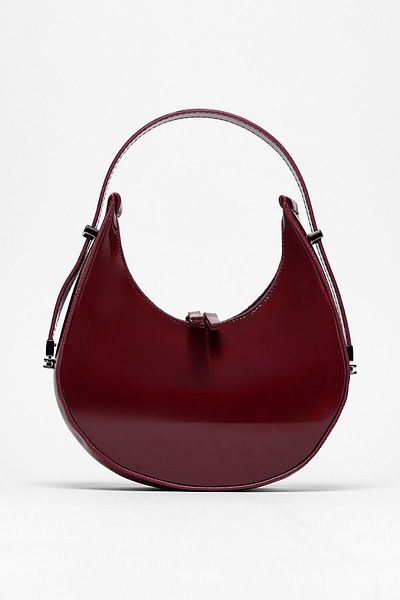 ALTUDA Women's Patent Leather Baguette Bag Cherry