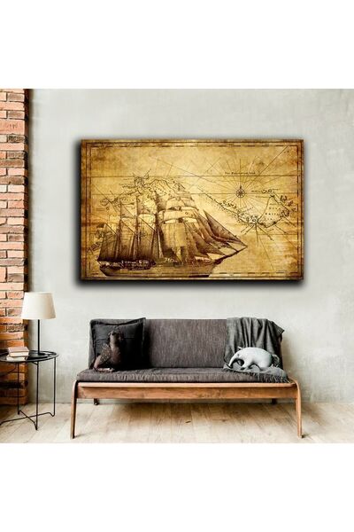 Şehzat Piri Reis Harita Tablosu|kanvas Tablo
