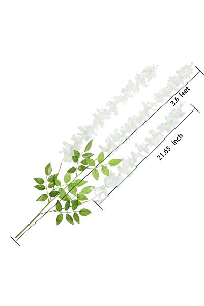 Yapay Çiçek Deposu Yapay Sarkan Akasya Çiçeği 80-110 Cm Beyaz 12li Paket