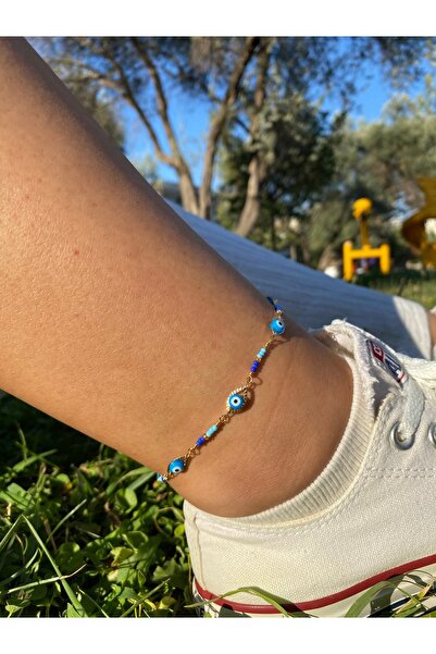pisay takı & aksesuar Mavi Nazar Boncuklu Bileklik & Halhal