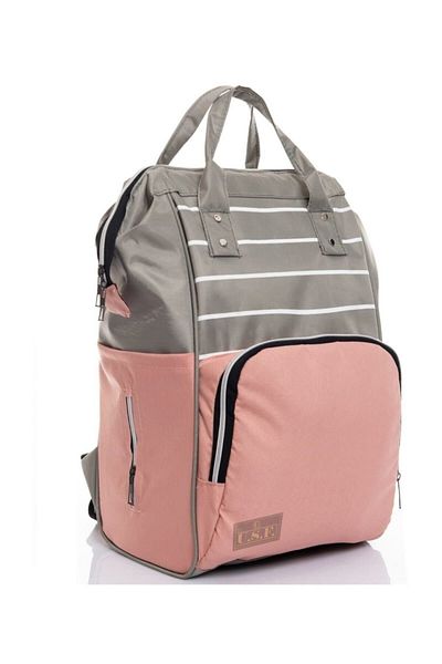 USF Baby Care Bag Mother Baby Care Backpack (czi) Grey-pink