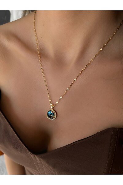 İNN JEWELLERY Çelik Kolye Kararmaz Antialerjik Gezegen Figürlü (2 YIL İTHALATÇI GARANTİLİ)