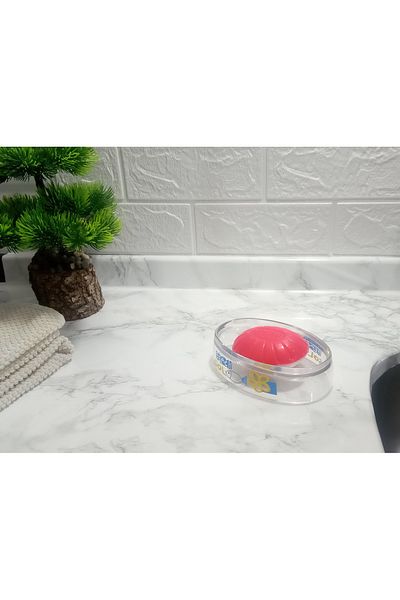 Bosphorus Sea Patterned Soap Dish Acrylic Bathroom Set - 13X7X3Cm