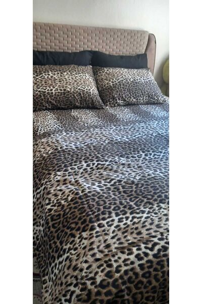 Leopar Desenli Çift Kişilik Nevresim Takımı