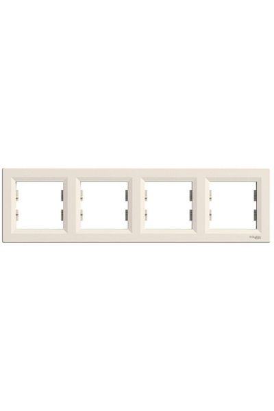 Schneider Electric Schneider Eph5800423 Asfora Cream Quadruple Horizontal Frame