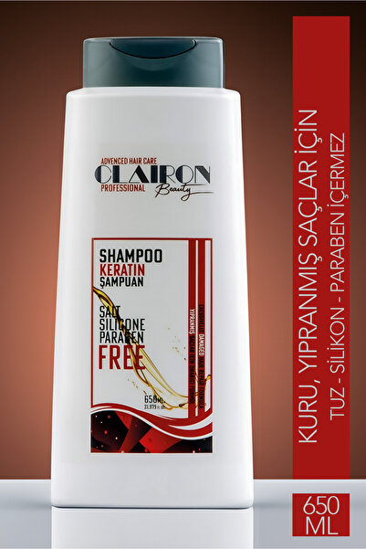 Clairon Beauty Keratin Şampuan Tuzsuz - Silikonsuz - Parabensiz