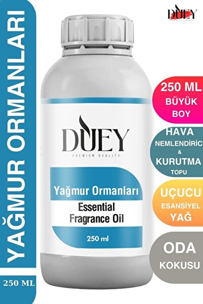 DUEY Yağmur Ormanları Uçucu Yağ 250 ml Hava Nemlendiricisi, Mum Esansı, Oda K...