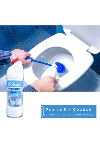 SOLİXEL Banyo Tuvalet Ve Lavabo 950 ml Fayans Ve Derz Dolgu Temizleyici 950 Ml(İKİLİ TEMİZLEYİCİ PAKETİ)