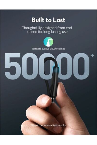 RavPower Type-C to Type-C 1.2 Metre Şarj ve Data Kablo Naylon Örgü USB C Kablo iPhone 15 Uyumlu CB1037