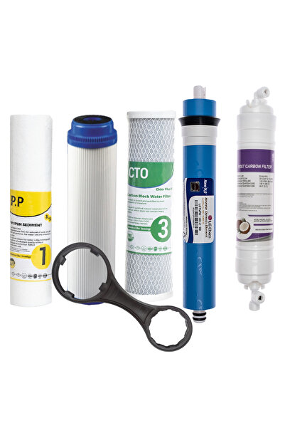 SULOOK Reverse Osmosis Açık Kasa Su Arıtma 5'li Filtre Seti