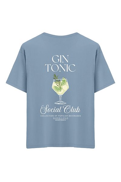 Mounte Bianca Unisex Gin Tonic - Μπλουζάκι Oversize