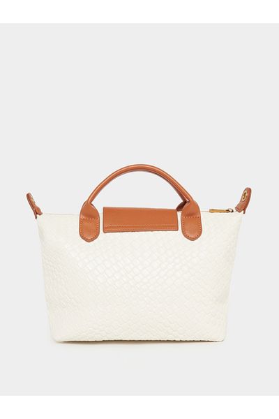 Styli Textured Metal Patch Accent Handbag