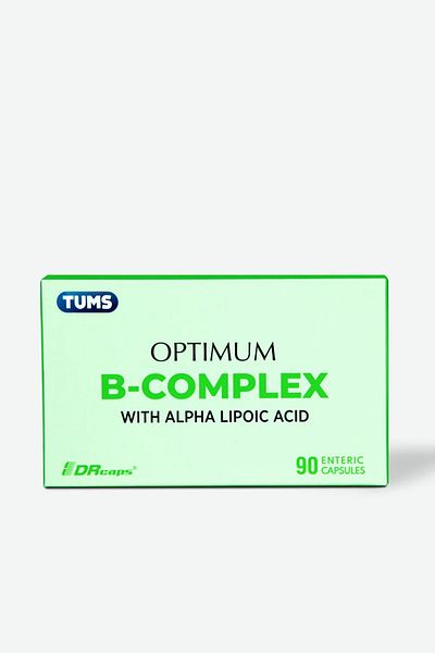 Tums Optimum B-Complex and Alpha Lipoic Acid - 90 Enteric Capsules Vitamin