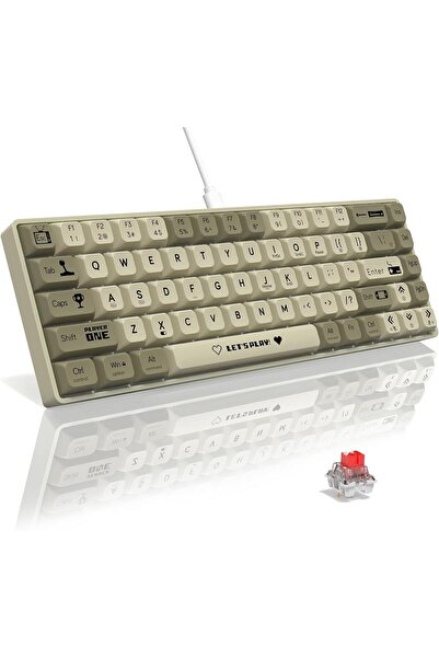 Coverzone Ajazz Ak680 65% Kablolu Hot-swap Kablolu Mekanik 68 Tuşlu Oyuncu Ga...