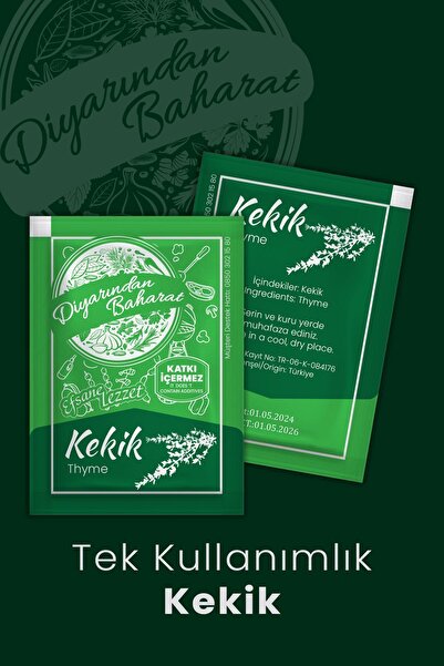 Diyarından Baharat Tek Kullanımlık Kekik 1000 Adet 5x7cm