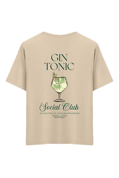 Mounte Bianca Unisex Gin Tonic - Μπλουζάκι Oversize