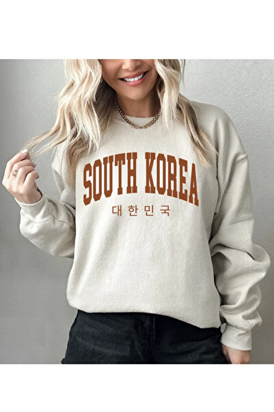 DAXİS Sportwear Company Hanorac UNISEX Crew Deck - SOUTH KOREA Printed