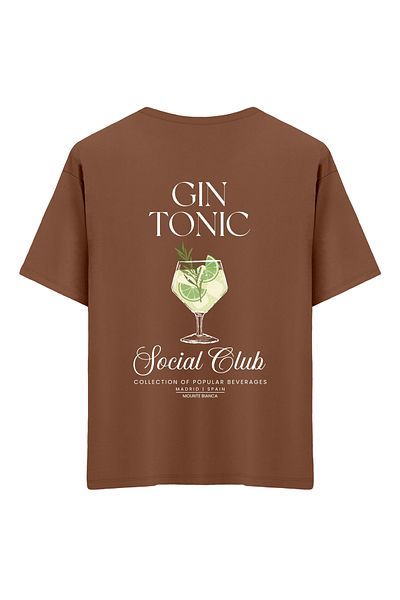 Mounte Bianca Unisex Gin Tonic - Oversize T-Shirt