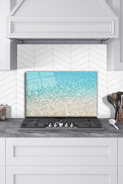 Rosyvien موقد زجاجي لمياه البحر من Berrak - واقي خلفي، للمطبخ المدمج والكونتر...