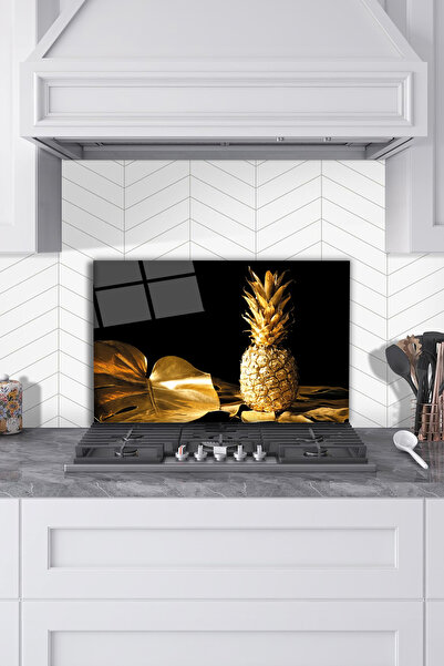 Rosyvien Golden Pineapple Glass Stove Protector - Tempered and Rhodiated for ...