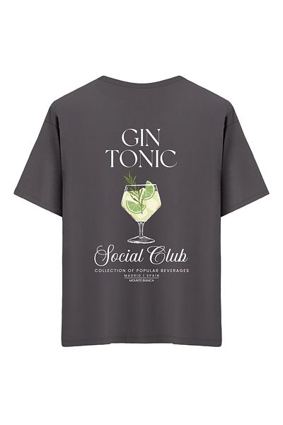 Mounte Bianca Gin Tonic unisex - Tricou supradimensionat
