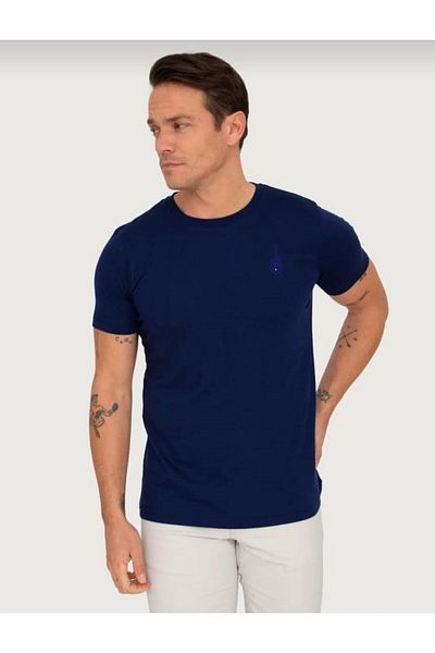 ADVANTE ΑΝΔΡΙΚΟ T-SHIRT GÜNCÜOĞLU 100% ΒΑΜΒΑΚΙ ZERO COLLAR REGULAR FIT