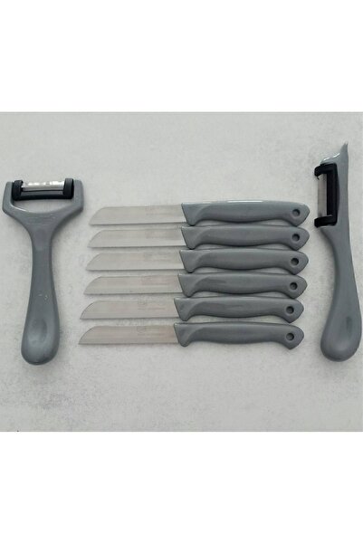 Solingen 6'lı Meyve-sebze-doğrama Bıçağı Ve 2'li Soyacak 8'li Set Gri