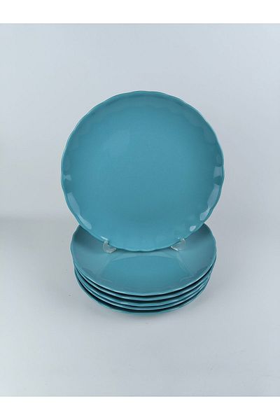 Kütahya Porselen Diamond Series - Baby Blue 26 Cm, 6-Piece Serving Plate
