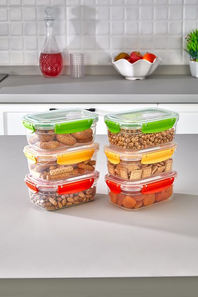 ASlife Home 700 Ml Capacity - 6 Pieces of Silicone, Leakproof and Lockable Breakfast Set