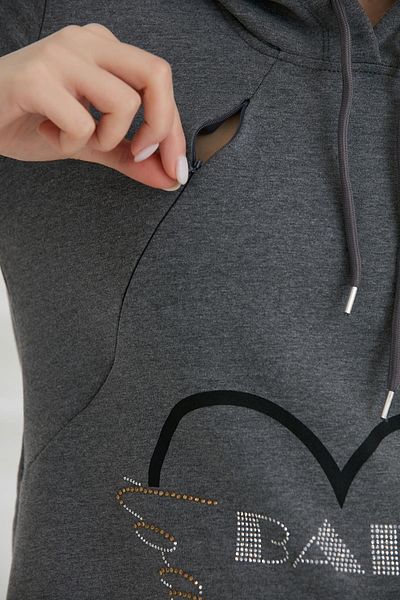 LİYACA Maternity Sweatshirt - Easy Breastfeeding, Love Stone