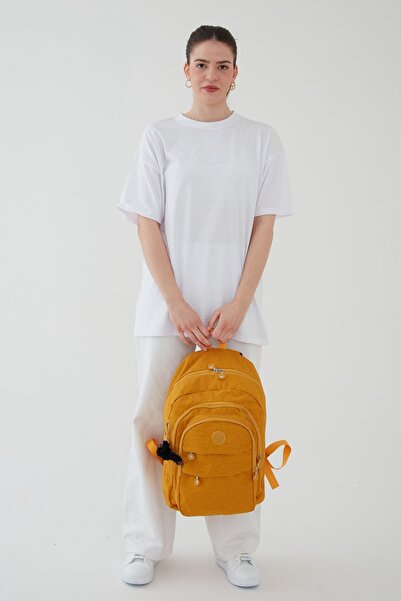 Rosso Collina Rucsac de călătorie unisex, cu țesătură șifonată, hidrofugă, de...