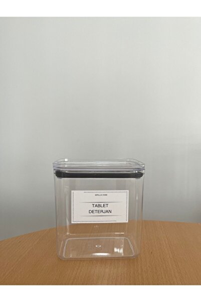 Mirilliahome Üçlü Deterjanlık Seti - Tablet Deterjan, Renkliler ve Beyazlar İçin Saklama Kutusu