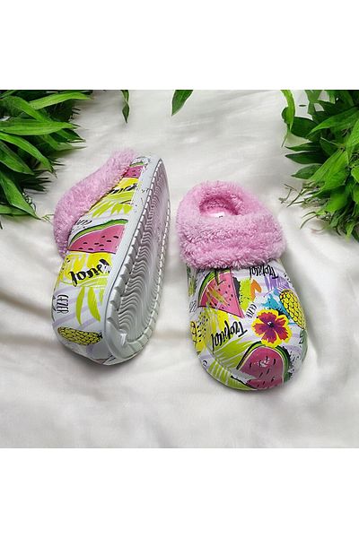 GEZER Ροζ Eva Girl's Slippers - Γούνα Εσωτερικά, Εξωτερικά