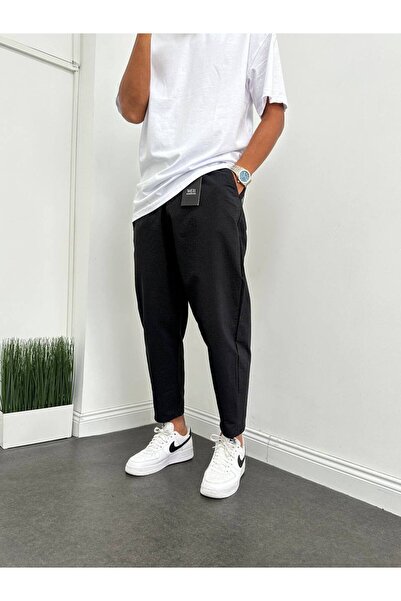 Gambocci Ανδρικό ριγέ υφασμάτινο παντελόνι Boyfriend