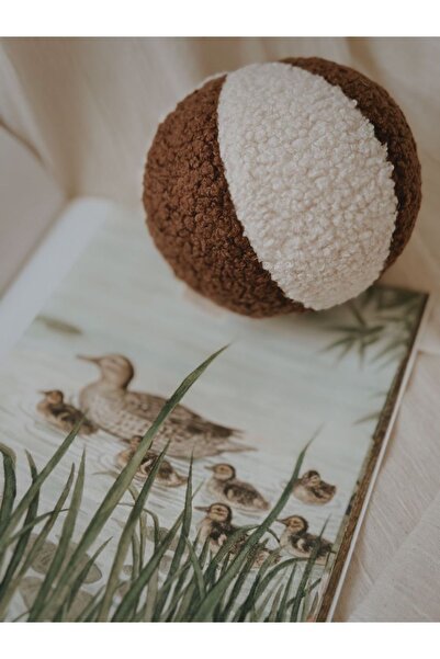 bohemoon Teddy Çıngıraklı Topum Kahve - Krem  (12 cm)