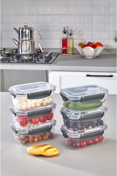 ASlife Home 700 Ml Fassungsvermögen 6-teiliges Silikon-aufbewahrungsset - Leak-proof and Ziplock-deckel