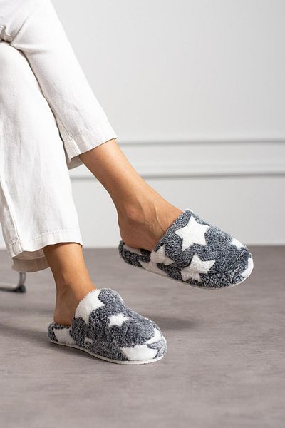 Moda Frato Dámské domácí pantofle Star Closed Modafrato - Zimní pantofle s tichou podrážkou