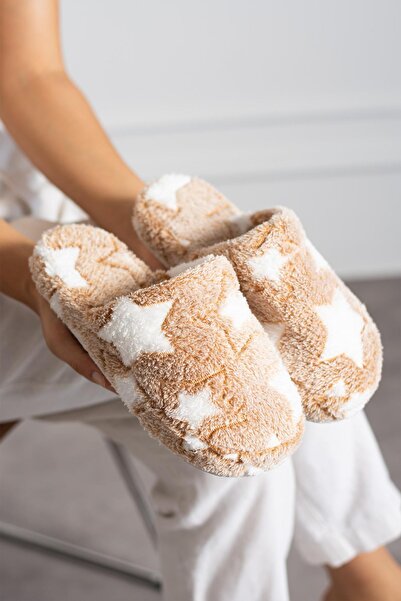 Moda Frato Дамски домашни чехли Star Closed Modafrato - Зимни безшумни чехли с подметка