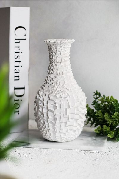 LALEZEN HOME Βάζο με μοτίβο κύβου