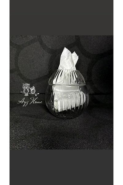 AYZ HOME Cut Crystal Glass Line Pattern Napkin Holder
