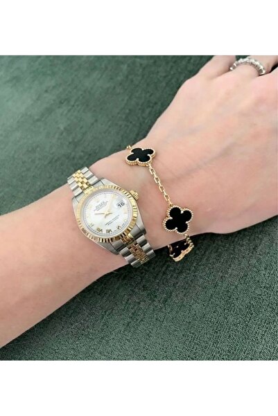 BALM STORE Vca üst segment çelik yonca bileklik