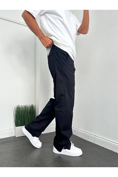 Gambocci Baggy Cut Linen Men's Trousers - Piece Detailed and Zippered