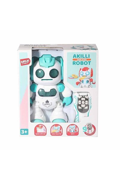 Birlik Oyuncak 606-30 Kumandalı Programlanabilir Disk Atan Akıllı Robot -Birliktoys