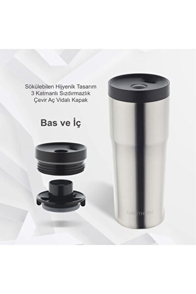 Lunetherm Nsd Sızdırmaz Vakumlu Üç Katmanlı Çelik Termos Bardak