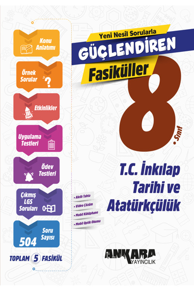 kitabın başkenti ankara yayıncılık YENİ 8. Sınıf T.C. İnkılap Tarihi ve Atatü...