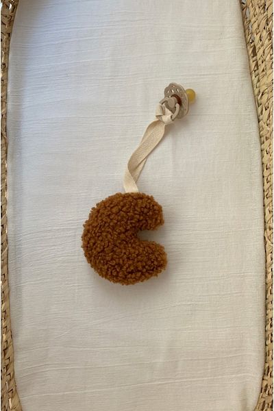 bohemoon Teddy Moon Pacifier Strap Camel